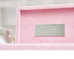 Scatola portagioie argento e velluto rosa Selezione zanolli