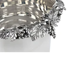 Secchiello ghiaccio argento con decoro uva Selezione zanolli