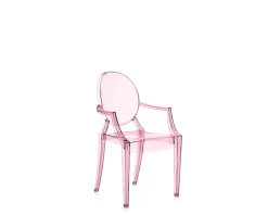 Sedia lou lou ghost rosa trasparente Kartell