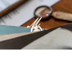 Segnalibro argento lettera m Selezione zanolli