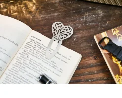 Segnalibro cuore silver plated con sacchetto portaconfetti Selezione zanolli