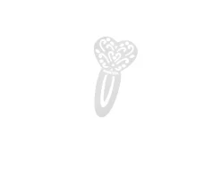 Segnalibro cuore silver plated con sacchetto portaconfetti Selezione zanolli