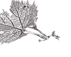 Segnaposto foglia di vite argento media Selezione zanolli