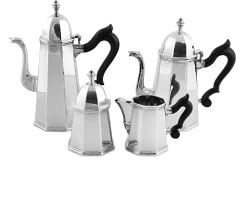 Servizio da caffè ottagonale argento per 12 persone Selezione zanolli