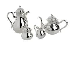 Servizio da tè e caffè argento 4 pezzi Selezione zanolli