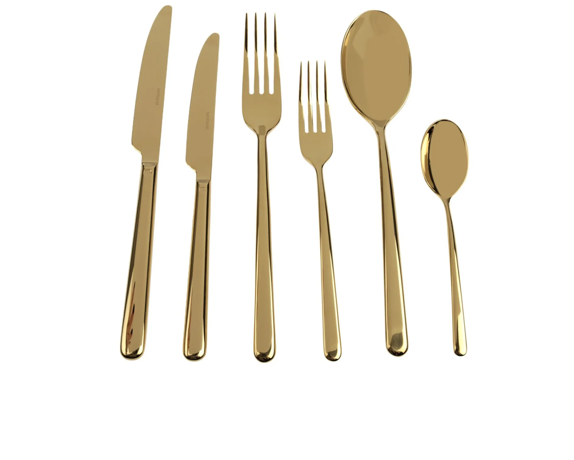 Servizio posate linear gold acciaio 36 pezzi Sambonet