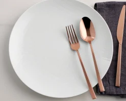 Servizio posate rock mirror acciaio pvd copper 36 pezzi monoblocco Sambonet