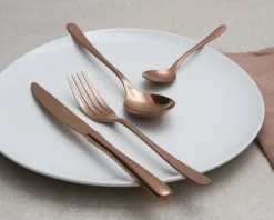 Servizio posate taste vintage acciaio pvd copper 36 pezzi monoblocco Sambonet