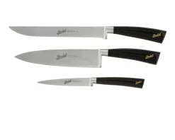 Set chef 3 pezzi elegance acciaio con manico nero Berkel