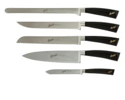Set chef 5 pezzi elegance acciaio con manico nero confezione regalo Berkel