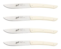 Set coltelli bistecca color acciaio crema 4 pezzi Berkel