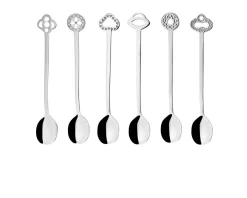 Set cucchiaini party oriental acciaio 6 pezzi Sambonet