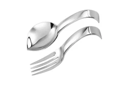 Set cucchiaio e forchetta living acciaio monoporzione Sambonet