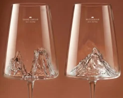 Set di calici vino topographic 2 pezzi grand canyon/matterhorn Alaskan maker