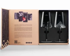 Set di calici vino topographic 2 pezzi grand canyon/matterhorn Alaskan maker