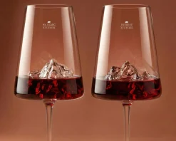 Set di calici vino topographic 2 pezzi monte bianco/everest Alaskan maker
