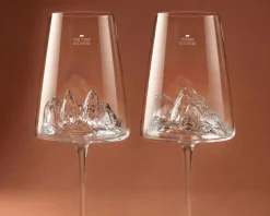 Set di calici vino topographic 2 pezzi tre cime/tofane Alaskan maker
