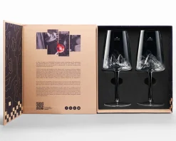 Set di calici vino topographic 2 pezzi tre cime/tofane Alaskan maker