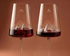 Set di calici vino topographic 2 pezzi tre cime/tofane Alaskan maker