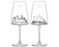 Set di calici vino topographic 2 pezzi tre cime/tofane Alaskan maker