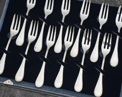 Set forchette torta/dolce argento 12 pezzi usato ricondizionato Zanolli vintage