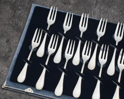 Set forchette torta/dolce argento 12 pezzi usato ricondizionato Zanolli vintage