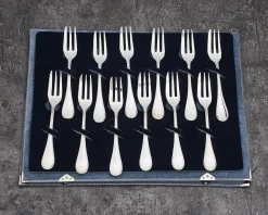 Set forchette torta/dolce argento 12 pezzi usato ricondizionato Zanolli vintage