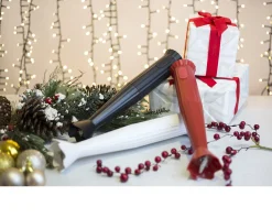 Set frullatore plissè rosso con frusta e tritatutto (4 pezzi) Alessi