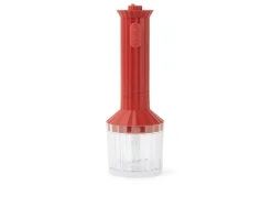 Set frullatore plissè rosso con frusta e tritatutto (4 pezzi) Alessi