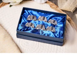 Set segnaposto angelo argento bilaminato 6 pezzi Selezione zanolli