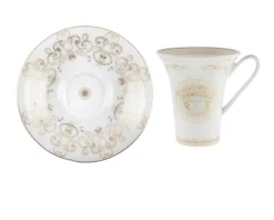 Set tazze espresso medusa gala porcellana con piattini 6 pezzi Versace