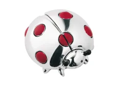 Soprammobile coccinella grande con smalto rosso e ciuffo portaconfetti Selezione zanolli