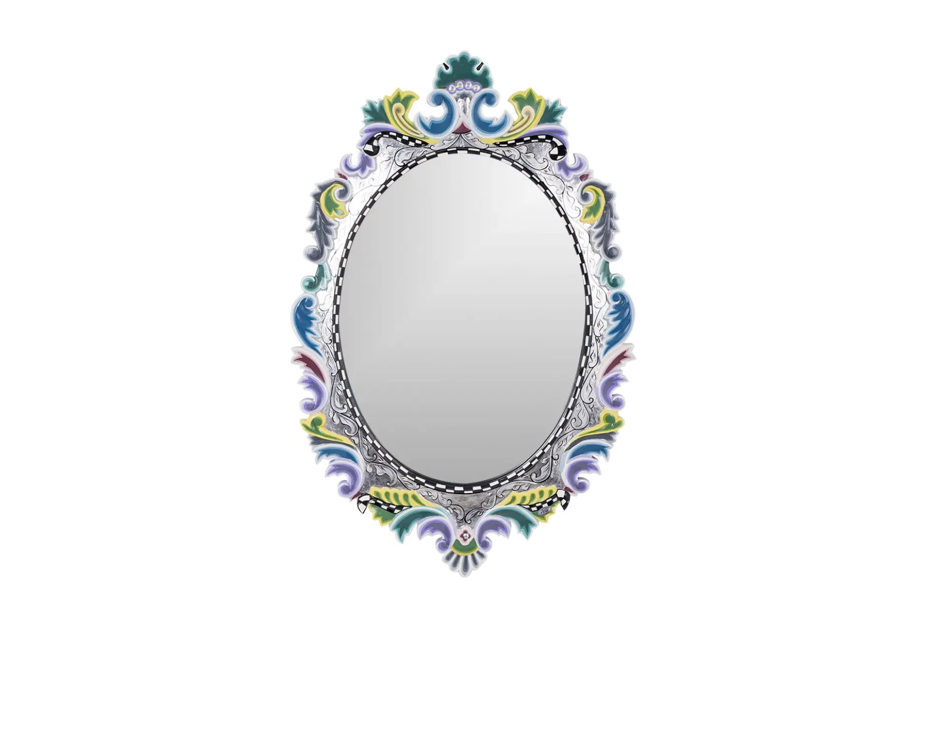 Specchio mirror oval versailles dipinto a mano Tom's drag