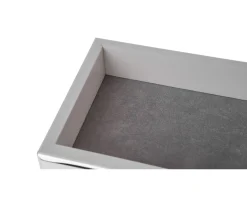 Svuotatasche rettangolare in legno bianco Selezione zanolli