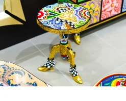 Tavolino side table dipinto a mano Tom's drag
