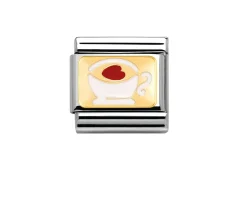 Tazza di te composable acciaio oro e smalto Nomination