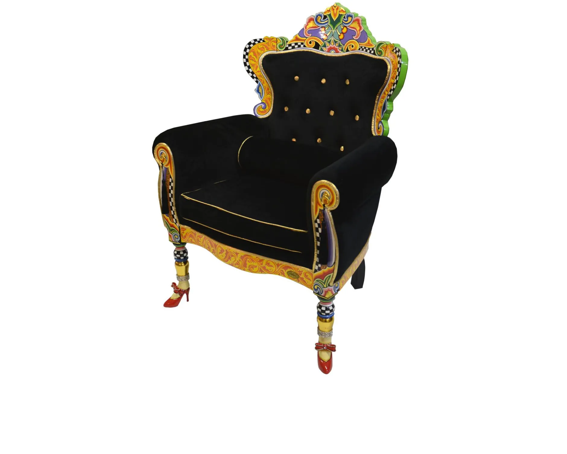 Throne black versailles dipinto a mano Tom's drag