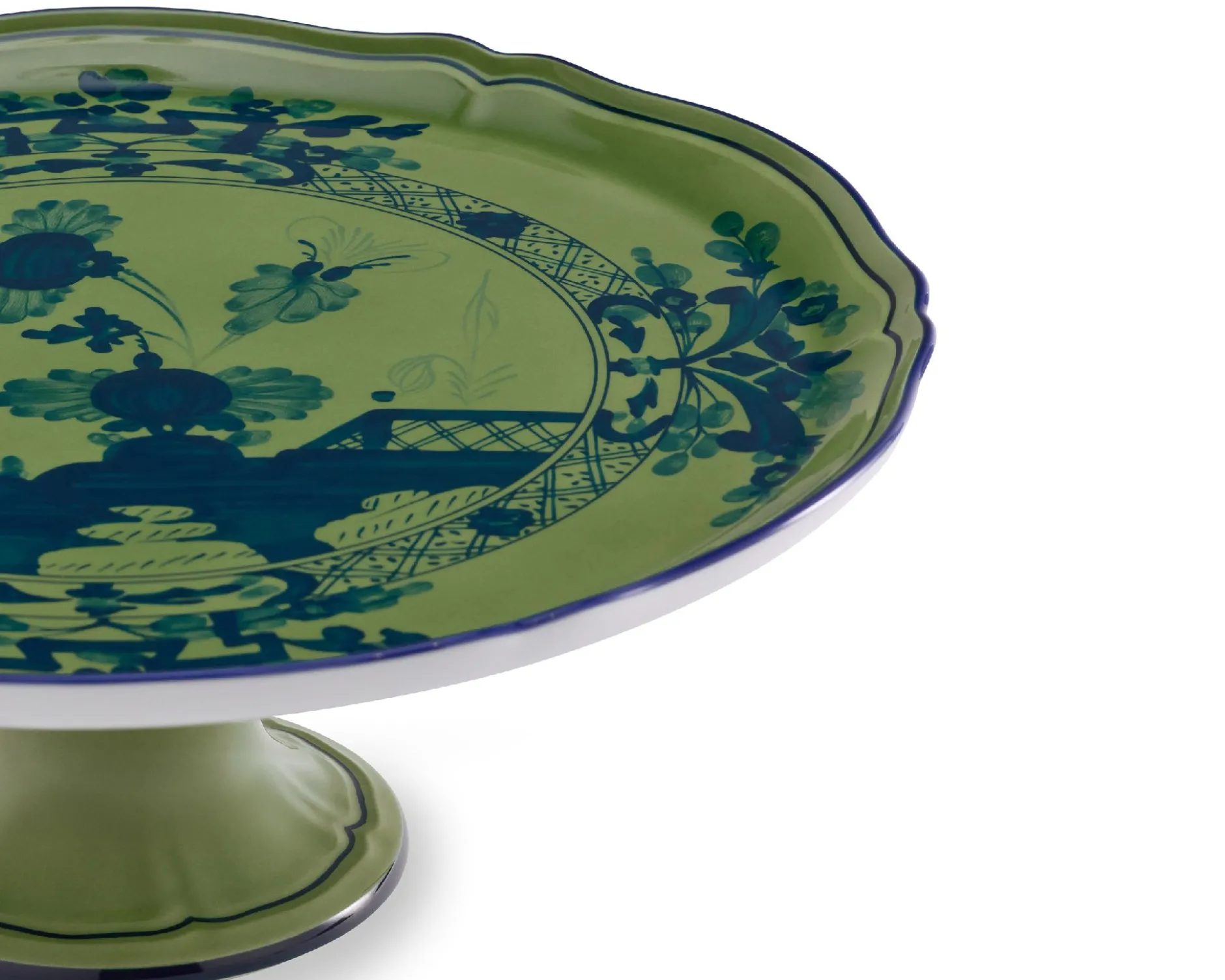 Tortiera oriente italiano malachite porcellana Richard ginori