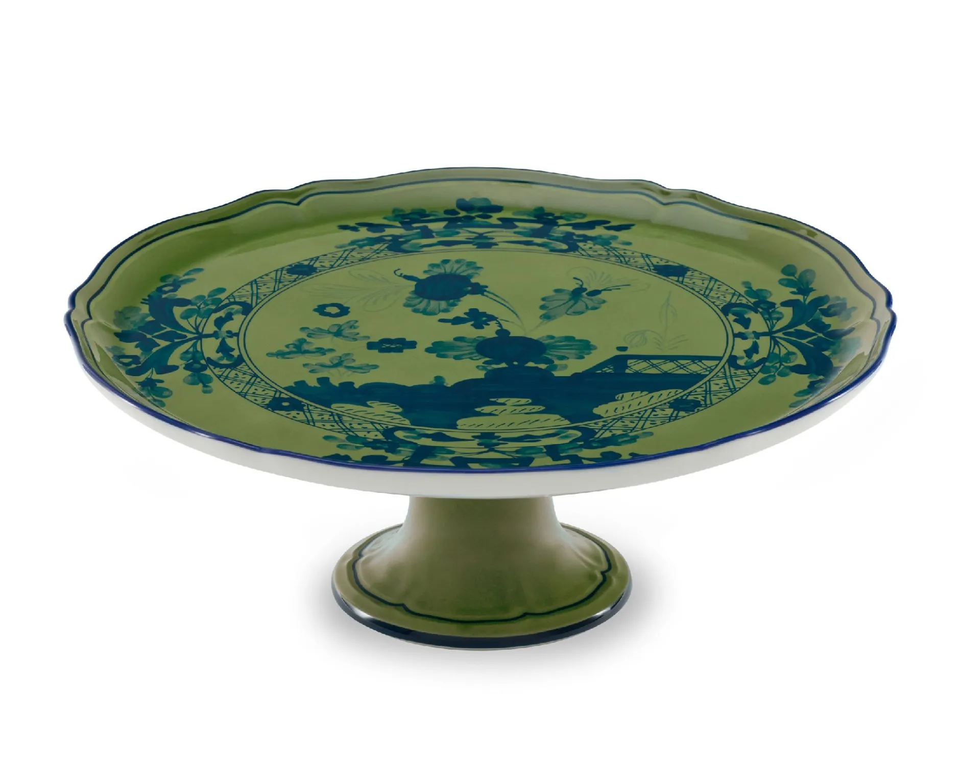 Tortiera oriente italiano malachite porcellana Richard ginori