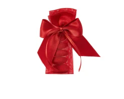 Tubolare portaconfetti organza rosso con fiocco Selezione zanolli