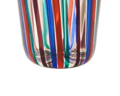 Vaso a canne vetro di murano Venini