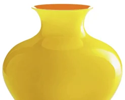 Vaso antares vetro di murano grande giallo/arancio Nasonmoretti