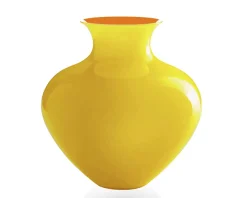 Vaso antares vetro di murano grande giallo/arancio Nasonmoretti