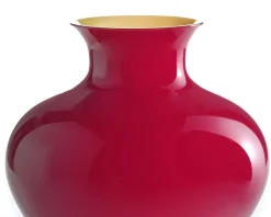 Vaso antares vetro di murano grande rosso/ambra Nasonmoretti