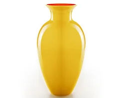Vaso antares vetro di murano medio giallo/arancio Nasonmoretti