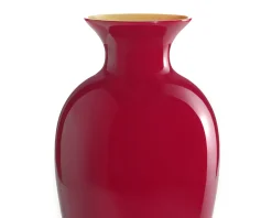 Vaso antares vetro di murano medio rosso/ambra Nasonmoretti