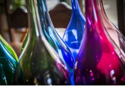 Vaso bolle vetro di murano blu Nasonmoretti