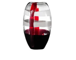Vaso ellisse samurai vetro di murano Carlo moretti