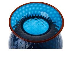 Vaso fiori balloton vetro di murano orizzonte con filo rosso Venini