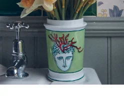 Vaso il viaggio di nettuno porcellana verde muschio Richard ginori